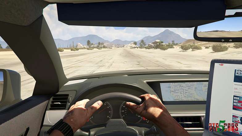 Lexus GS 350 Hot Pursuit Police steering wheel view