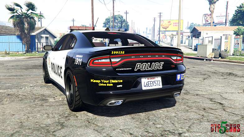 Dodge Charger RT 2015 Police v2.0 [replace] rear view