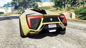 W Motors Lykan HyperSport 2014 v1.3 [add-on] rear view