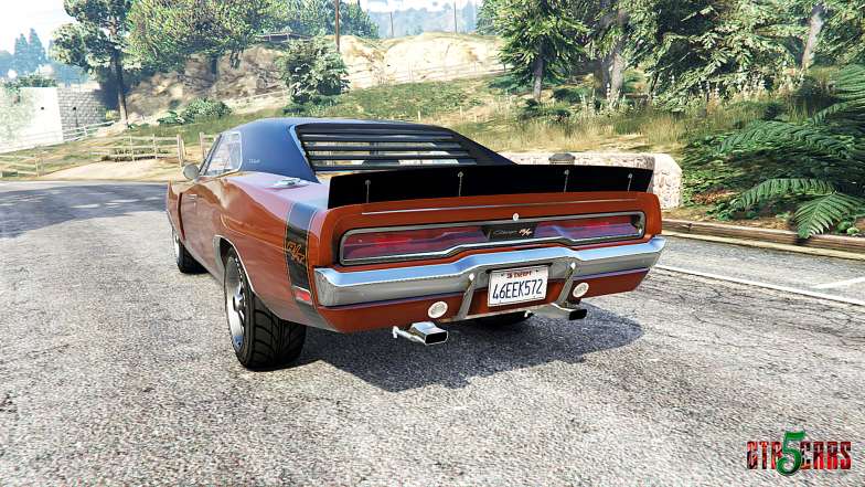 Dodge Charger RT (XS29) 1970 v4.0 [replace] - rear view