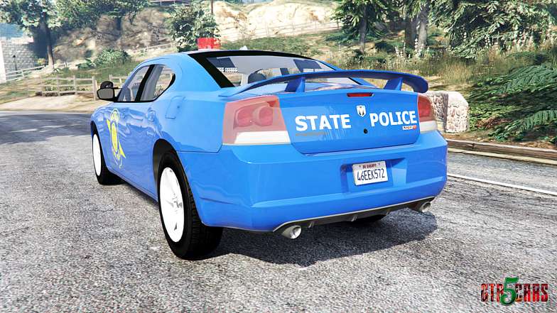 Dodge Charger Michigan State Police [replace] - rear view