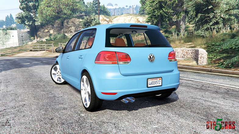 Volkswagen Golf (Typ 5K) v2.1 [replace] - rear view