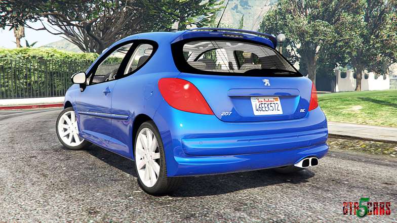 Peugeot 207 RC 2007 v0.3 [add-on] - rear view