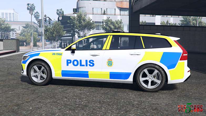 Volvo V60 T6 2018 Swedish Police [ELS] - side view