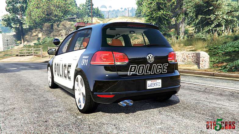 Volkswagen Golf (Typ 5K) LSPD v1.1 [replace] - rear view