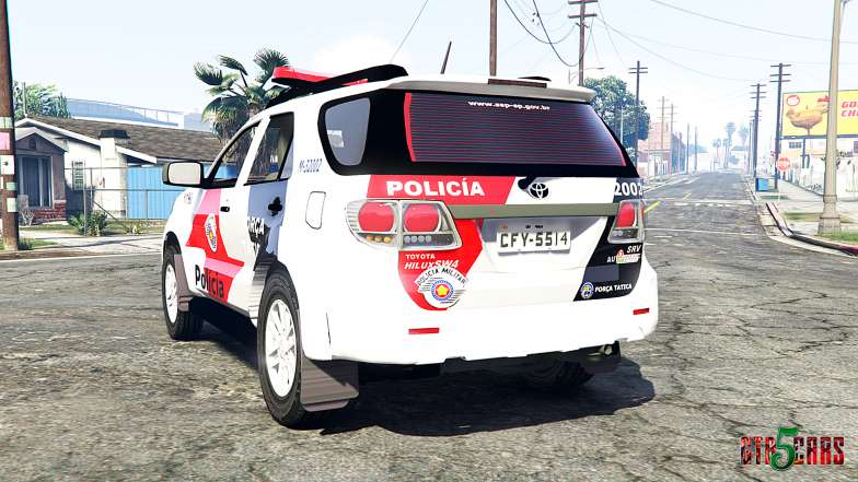 Toyota Fortuner 2014 brazilian police [replace] - rear view